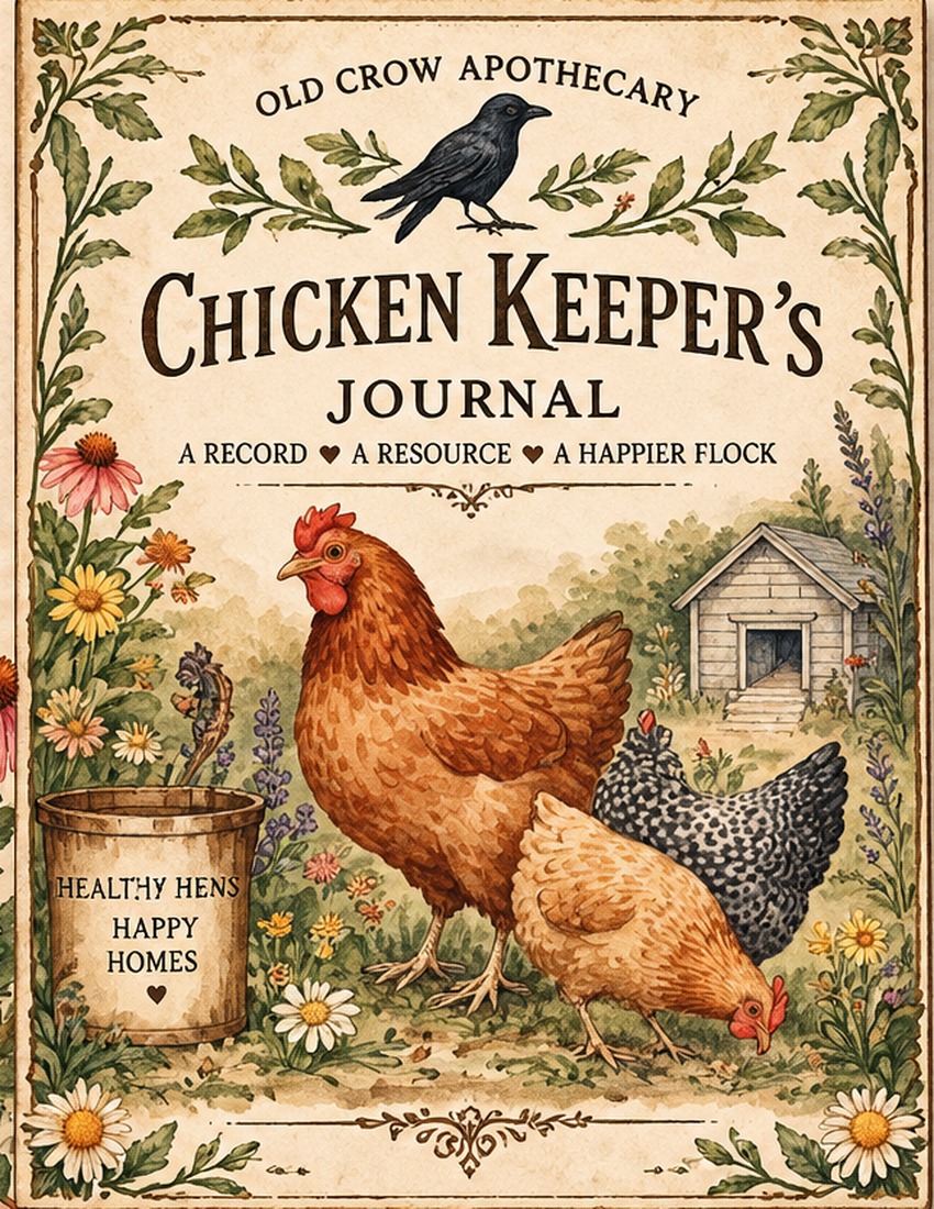 Cover of the Old Crow Apothecary Chicken Keeper’s Journal